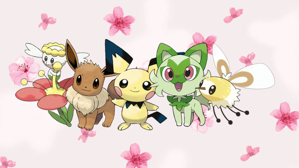 Flebebe, Eevee, Pichu, Sprigatito, and Cutiefly Pokemon cutest Pokémon