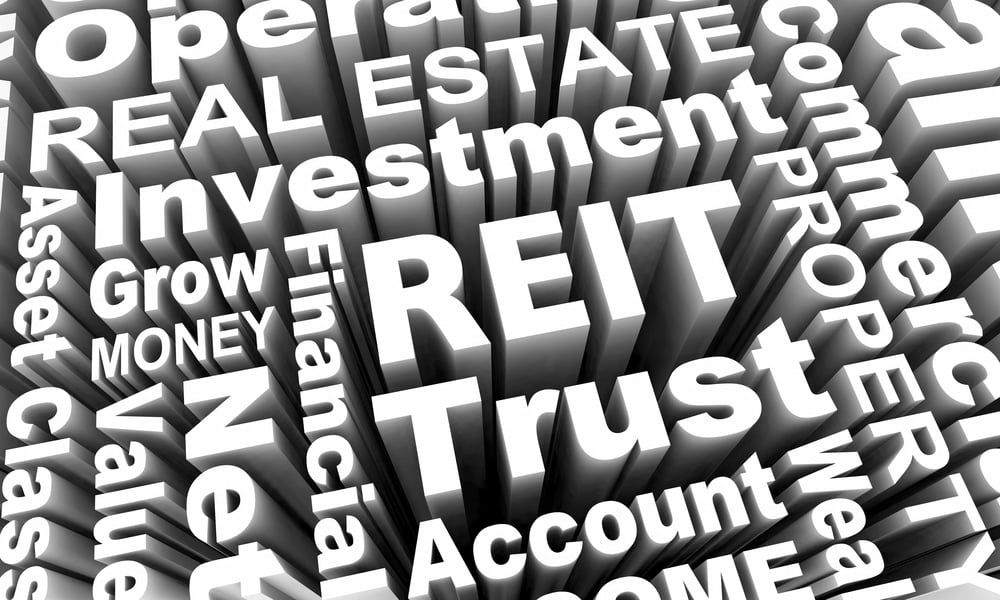 REIT Real Estate Investment Trust Words 3d Illustration