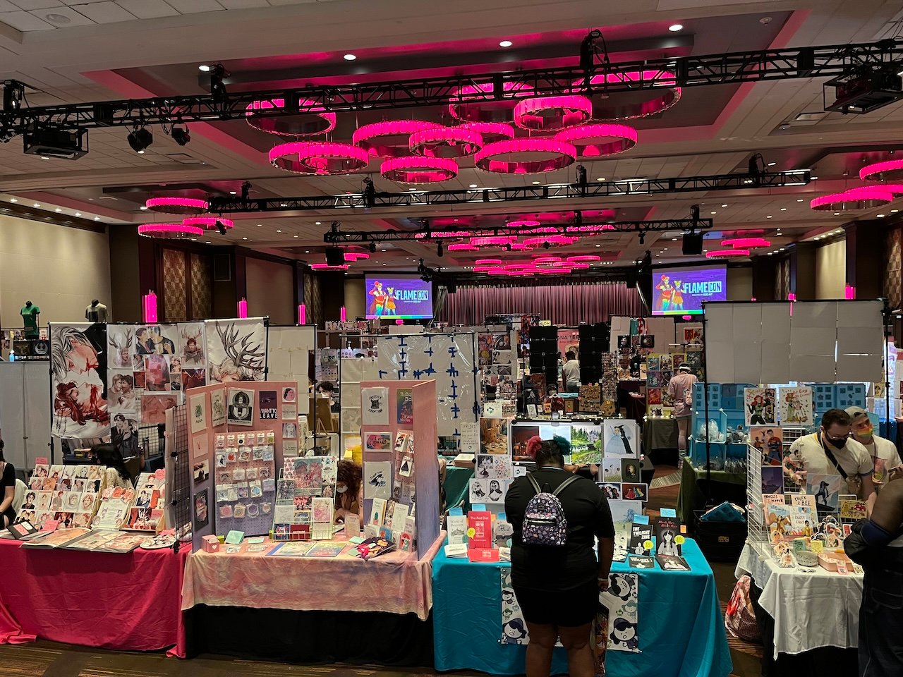 Show floor at Flame Con.