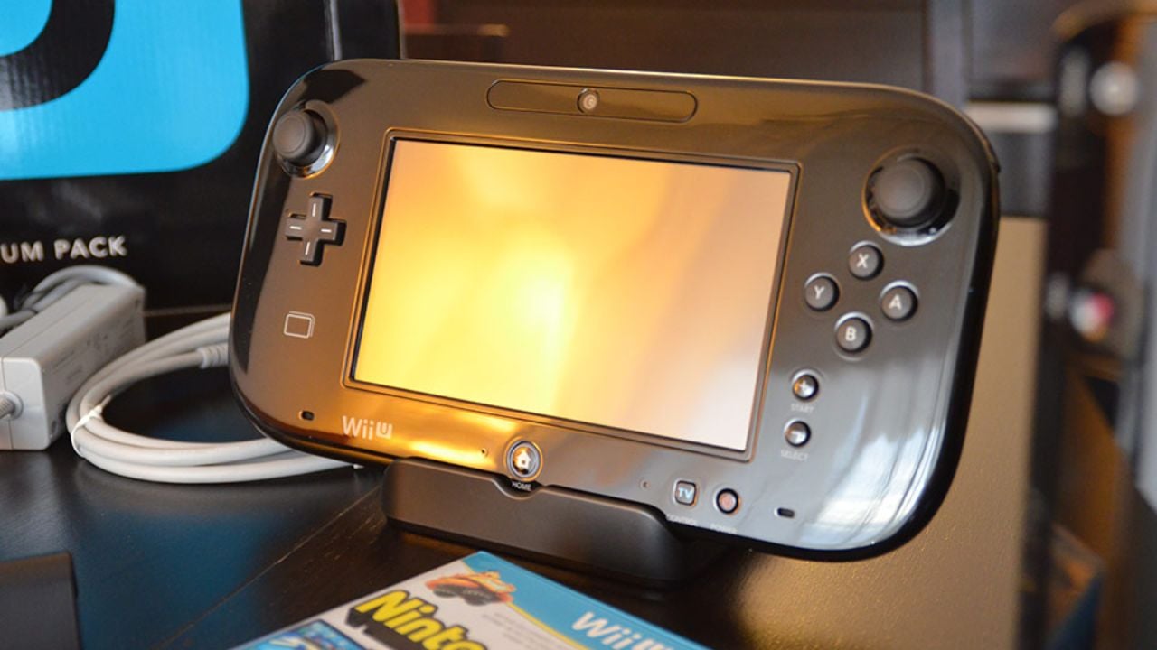 The Nintendo Wii U GamePad in front view.
