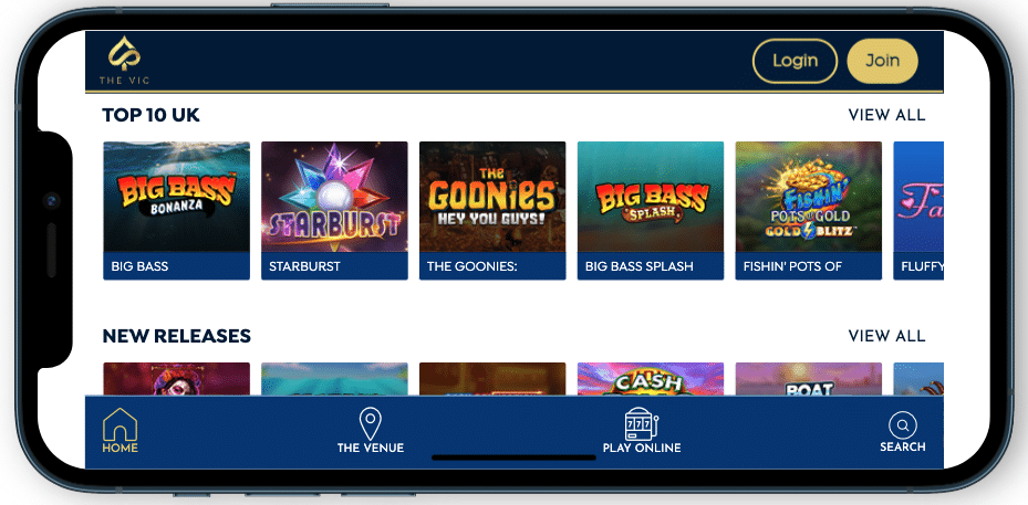 The Vic Casino Homepage