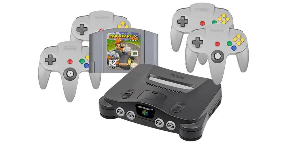 N64 & Four Controllers